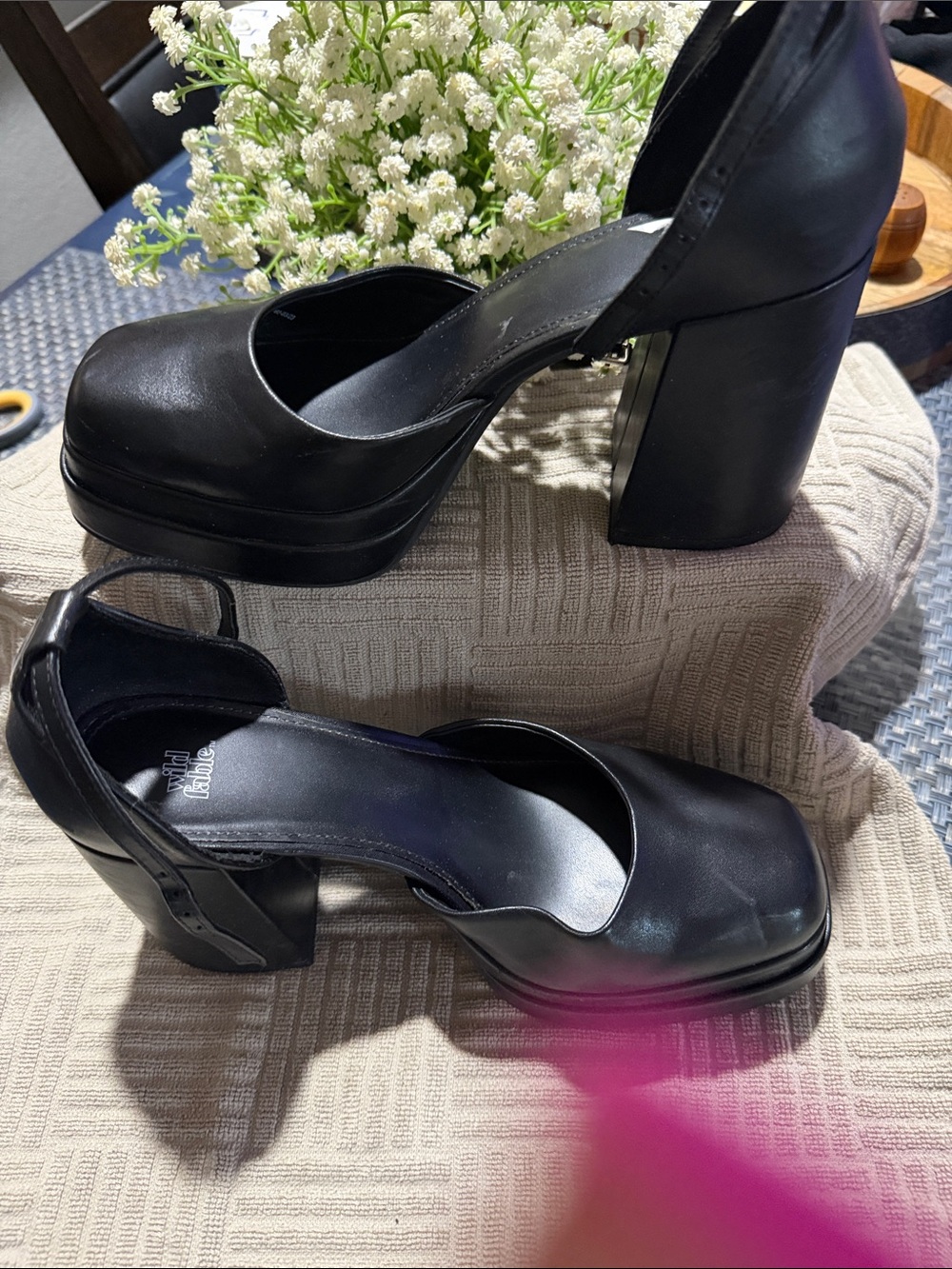wild fable Black Platform Mary Jane Block Heels